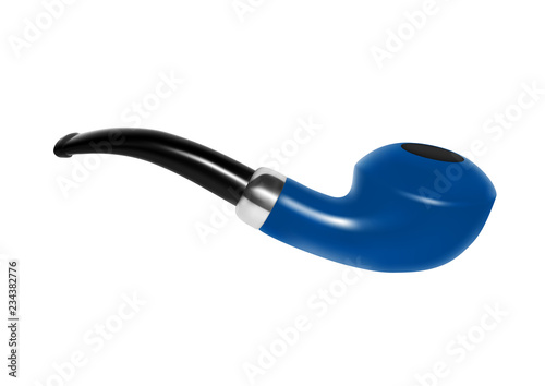 Smoking pipe. Vector illustration.Old-fashioned smoking pipe.