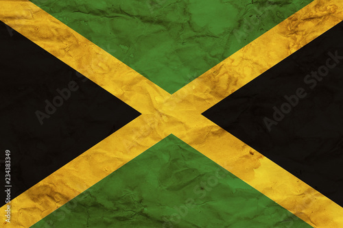 Flag of jamaica grunge style.