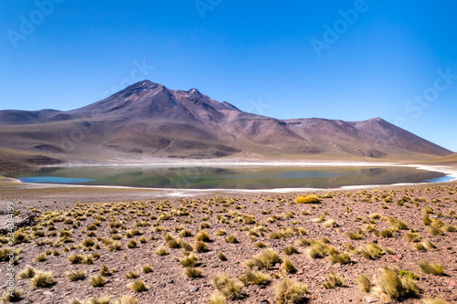 Lagunas Altiplanicas, Miscanti y Miniques, amazing view at Atacama Desert. Chile, South America. © marabelo