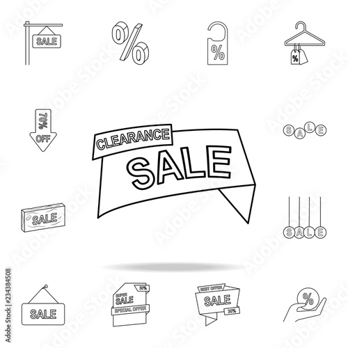clearance of discounts icon. Detailed set of clearance sale icons. Premium graphic design. One of the collection icons for websites, web design, mobile app