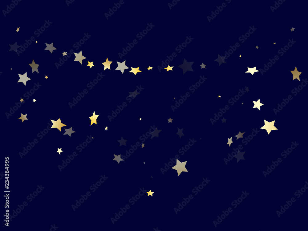 Gold gradient star dust sparkle vector background.