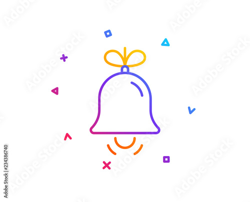 Christmas bell line icon