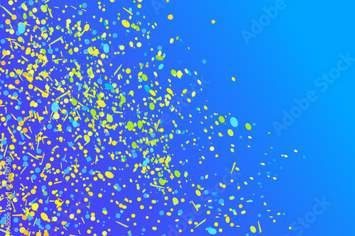 Multicolored confetti on isolated background. Colorful holiday firework. Festive texture with colored glitters. Geometric background. Image for posters and flyers