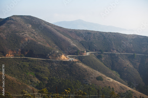 View of Hawk Hill in a summer sunny day, Marin Headlands, Golden Gate National Recreation Area, Marin County, California