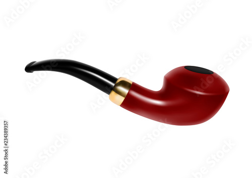 Smoking pipe. Vector illustration.