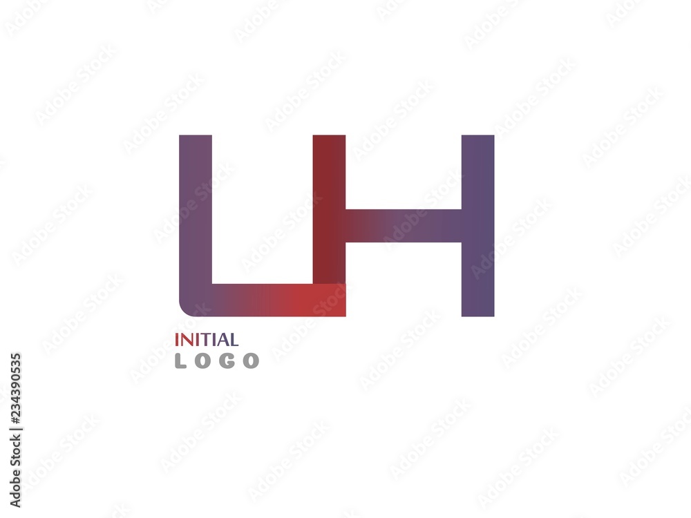 Obraz premium LH Initial Logo for your startup venture