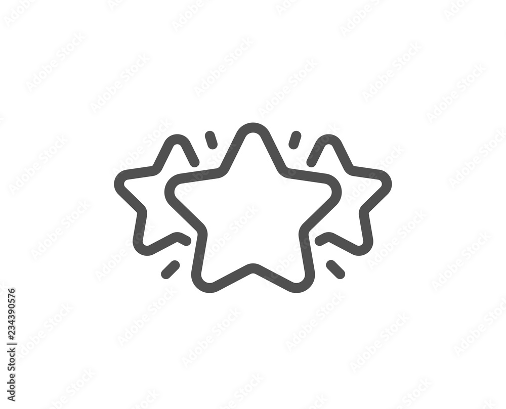 Stars line icon. Favorite sign. Positive feedback symbol. Quality design flat app element. Editable stroke Star icon. Vector Stars line icon. Favorite sign. Positive feedback symbol. Quality design flat app element. Editable stroke Star icon. Vector