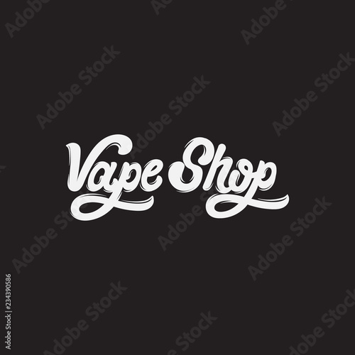 Vector handwritten lettering " Vape shop". Template for card, poster, banner, print for t-shirt.