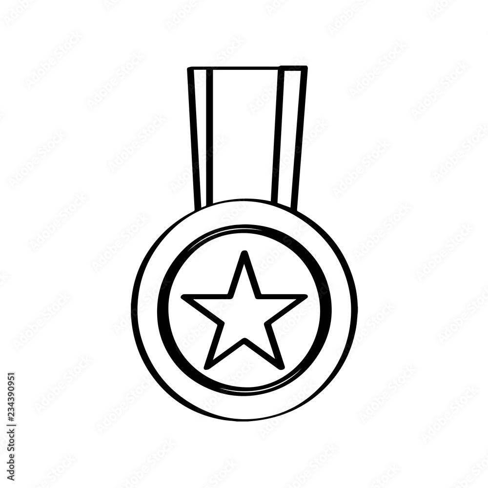 Isolated golden medal icon. Vector illustration design Isolated golden medal icon. Vector illustration design