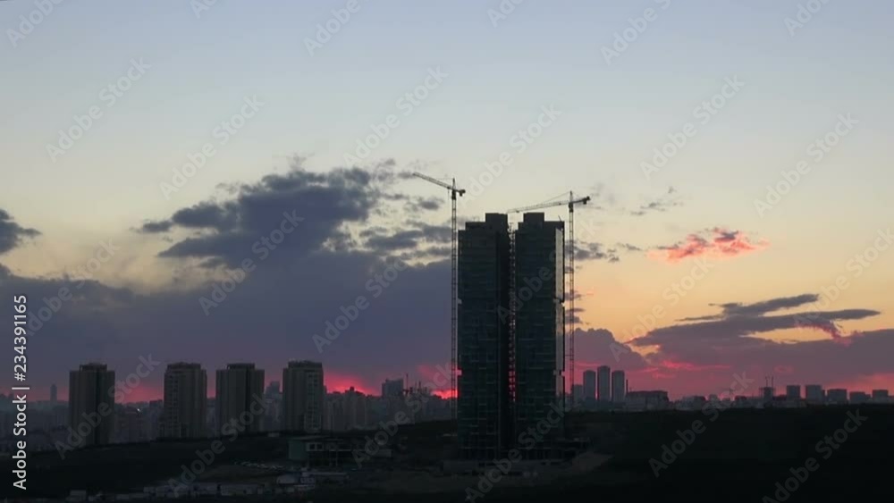 Beautiful sunset over the city, Turkey, Istanbul Beautiful sunset over the city, Turkey, Istanbul