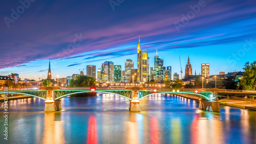 View of Frankfurt city skyline in Germany