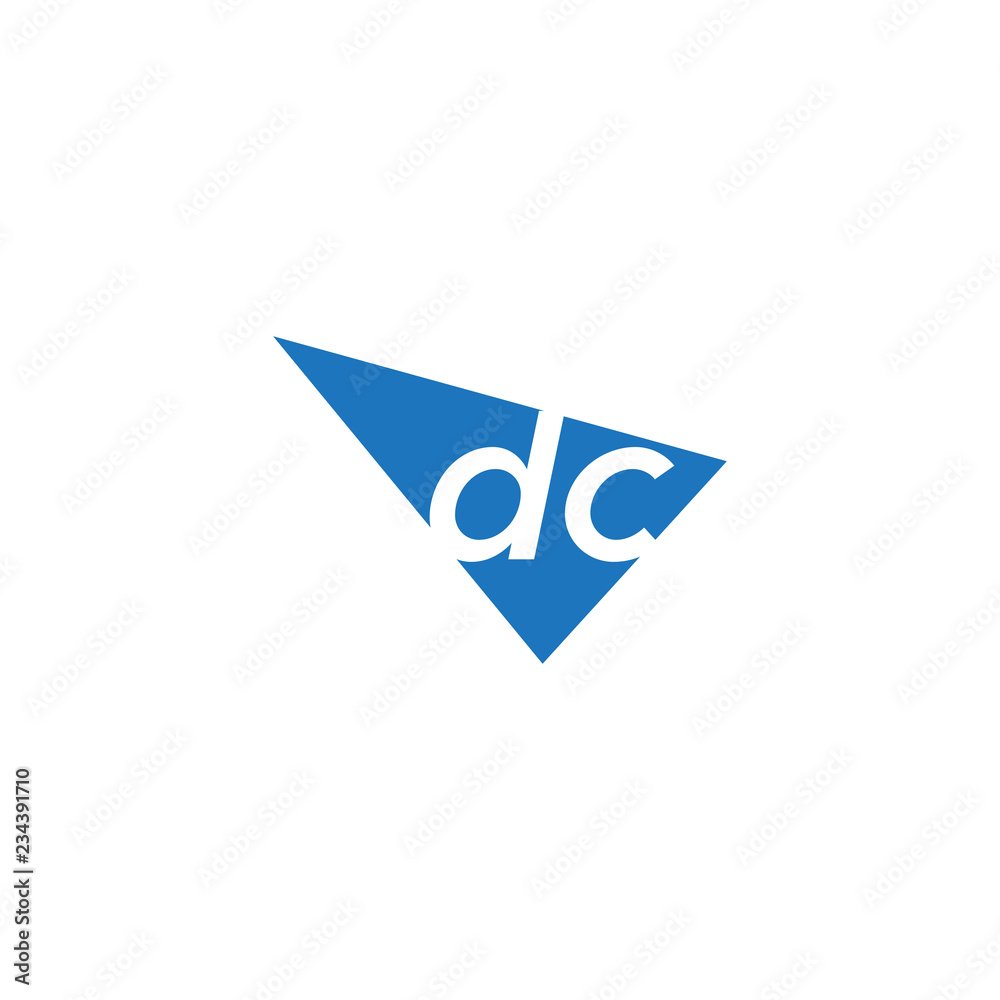 initial two letter dc negative space triangle logo initial two letter dc negative space triangle logo