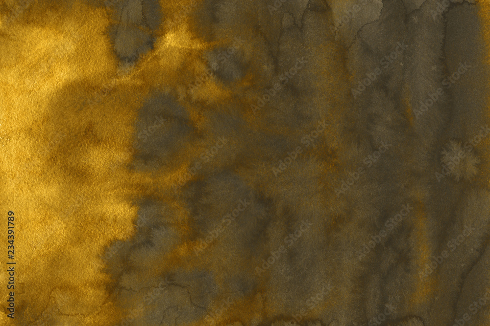 Gold luxury ink and watercolor textures on white paper background. Paint leaks and ombre effects. Hand painted abstract image. Gold luxury ink and watercolor textures on white paper background. Paint leaks and ombre effects. Hand painted abstract image.