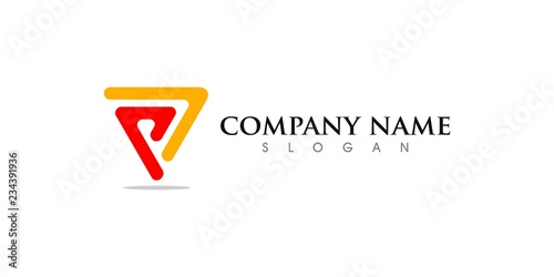 Triangle "P / PA / PC / PV" Clean Logo Template