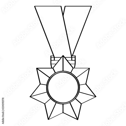 Isolated golden medal icon. Vector illustration design