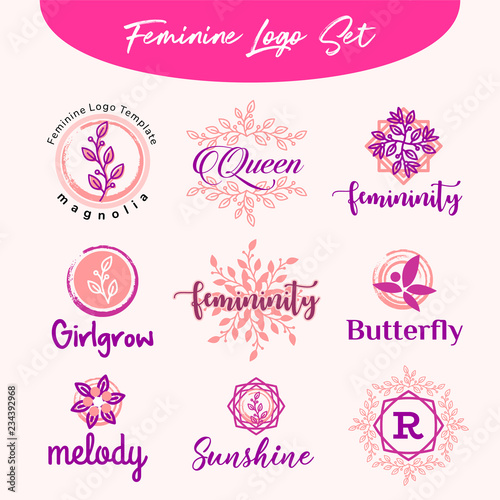 Wedding planner and event logo template collection