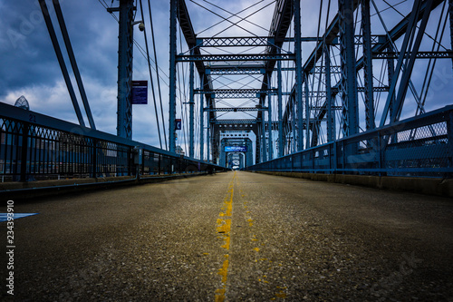 Downtown Cincinnati Newport Walking bridge  #234393910