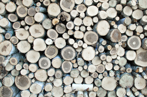 large pile of some wood sawn logs-rustic background image