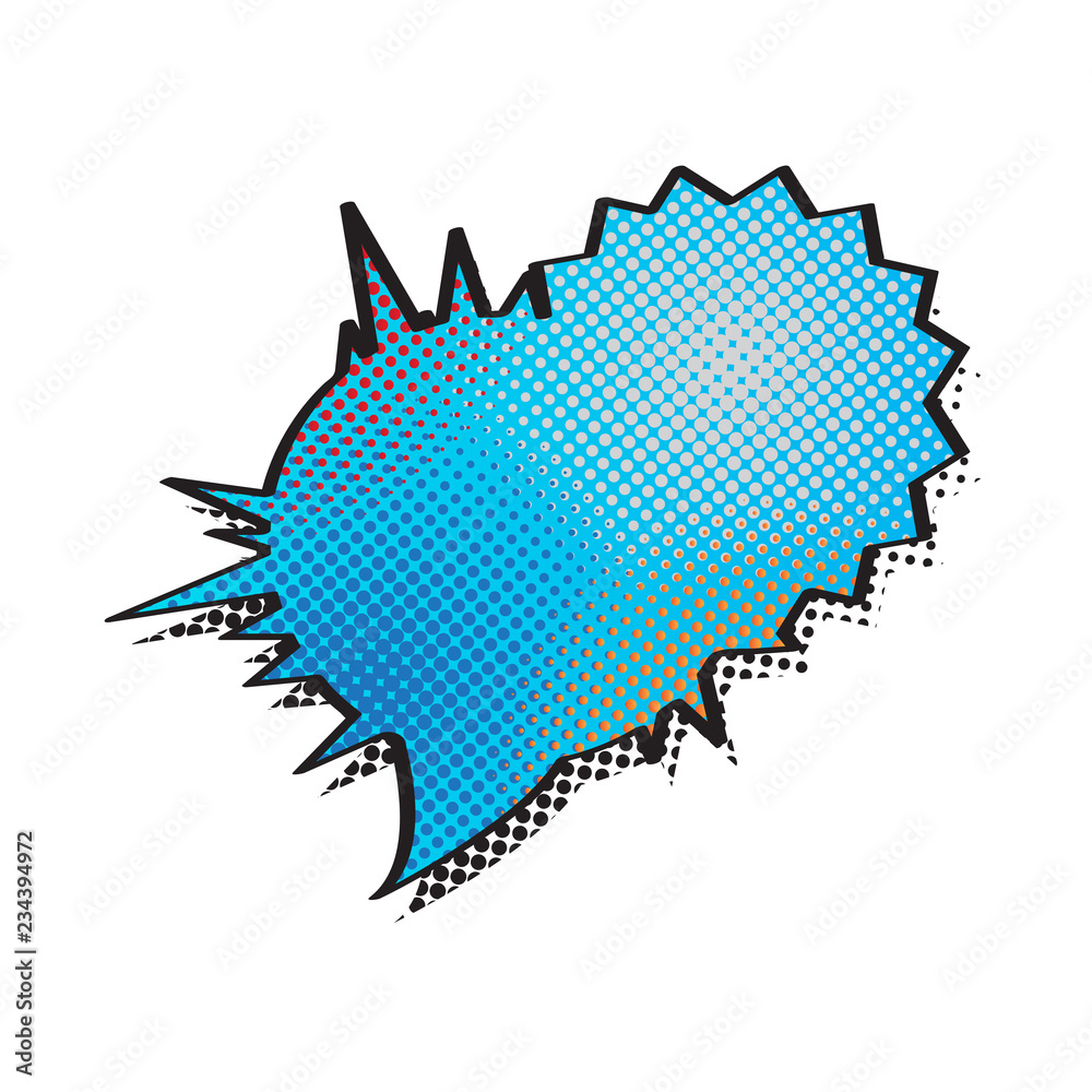 Comic bubble chat with halftone pattern. Vector illustration design Comic bubble chat with halftone pattern. Vector illustration design