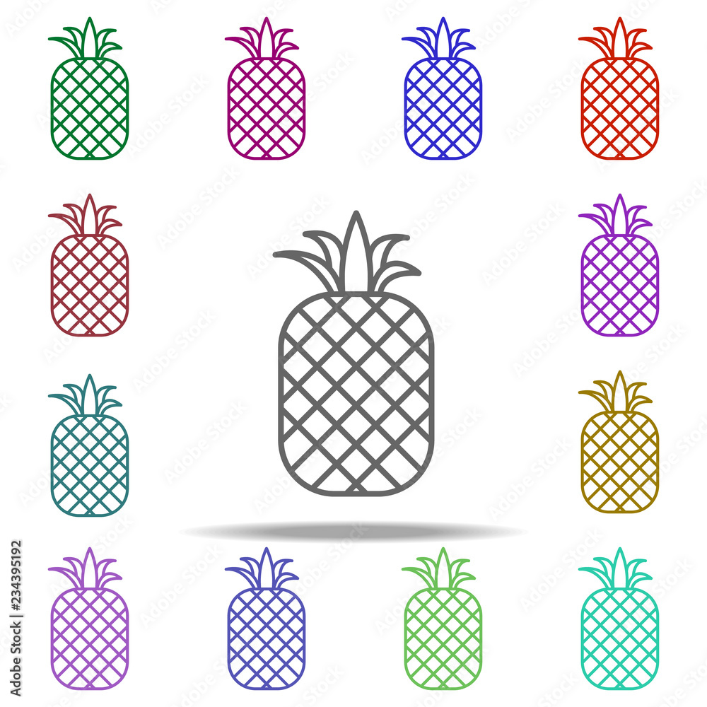 a pineapple line icon. Elements of Fruit in multi color style icons. Simple icon for websites, web design, mobile app, info graphics a pineapple line icon. Elements of Fruit in multi color style icons. Simple icon for websites, web design, mobile app, info graphics