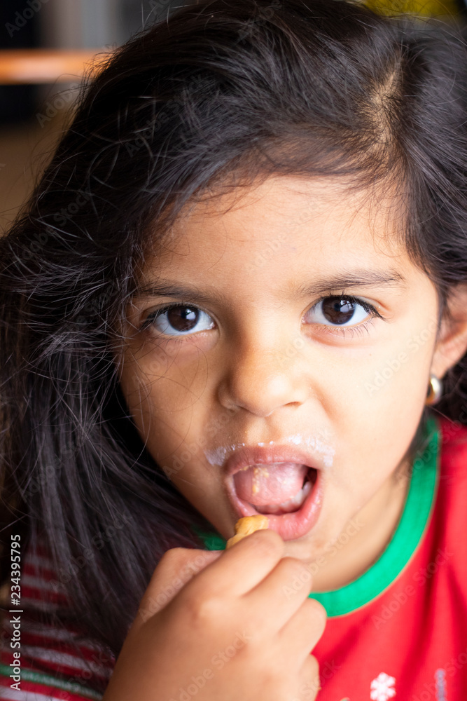 Beautiful face of girl in Christmas Beautiful face of girl in Christmas