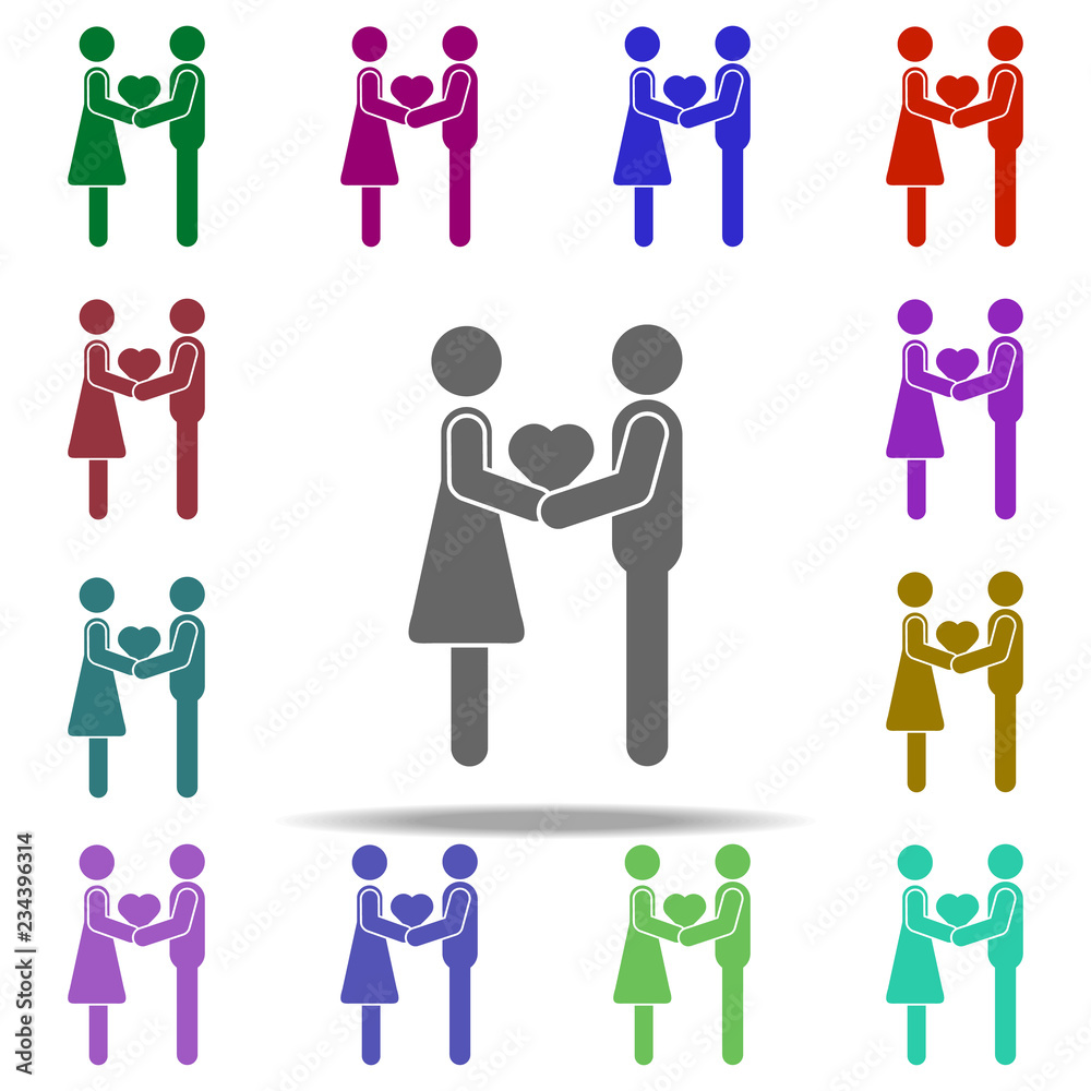 Couple holding hands and heart icon. Elements of People in love in multi color style icons. Simple icon for websites, web design, mobile app, info graphics Couple holding hands and heart icon. Elements of People in love in multi color style icons. Simple icon for websites, web design, mobile app, info graphics
