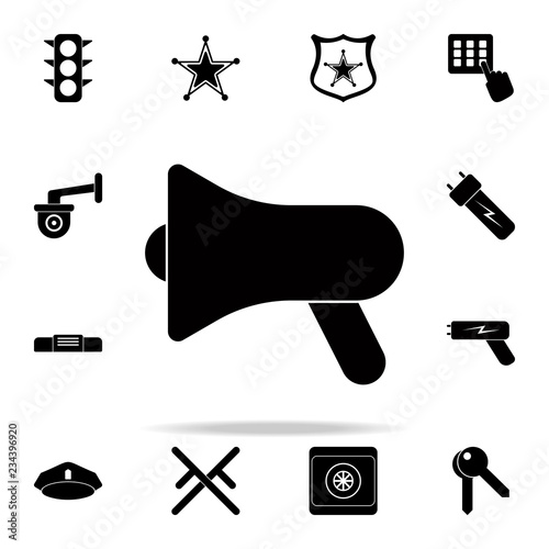 police loudspeaker icon. Police icons universal set for web and mobile