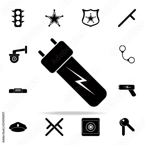 police electric shocker icon. Police icons universal set for web and mobile
