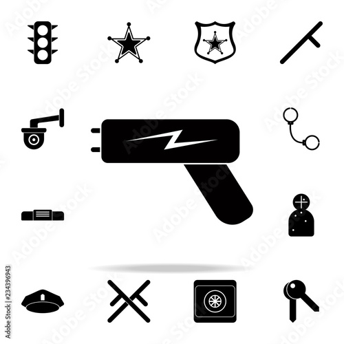 police electric shocker icon. Police icons universal set for web and mobile