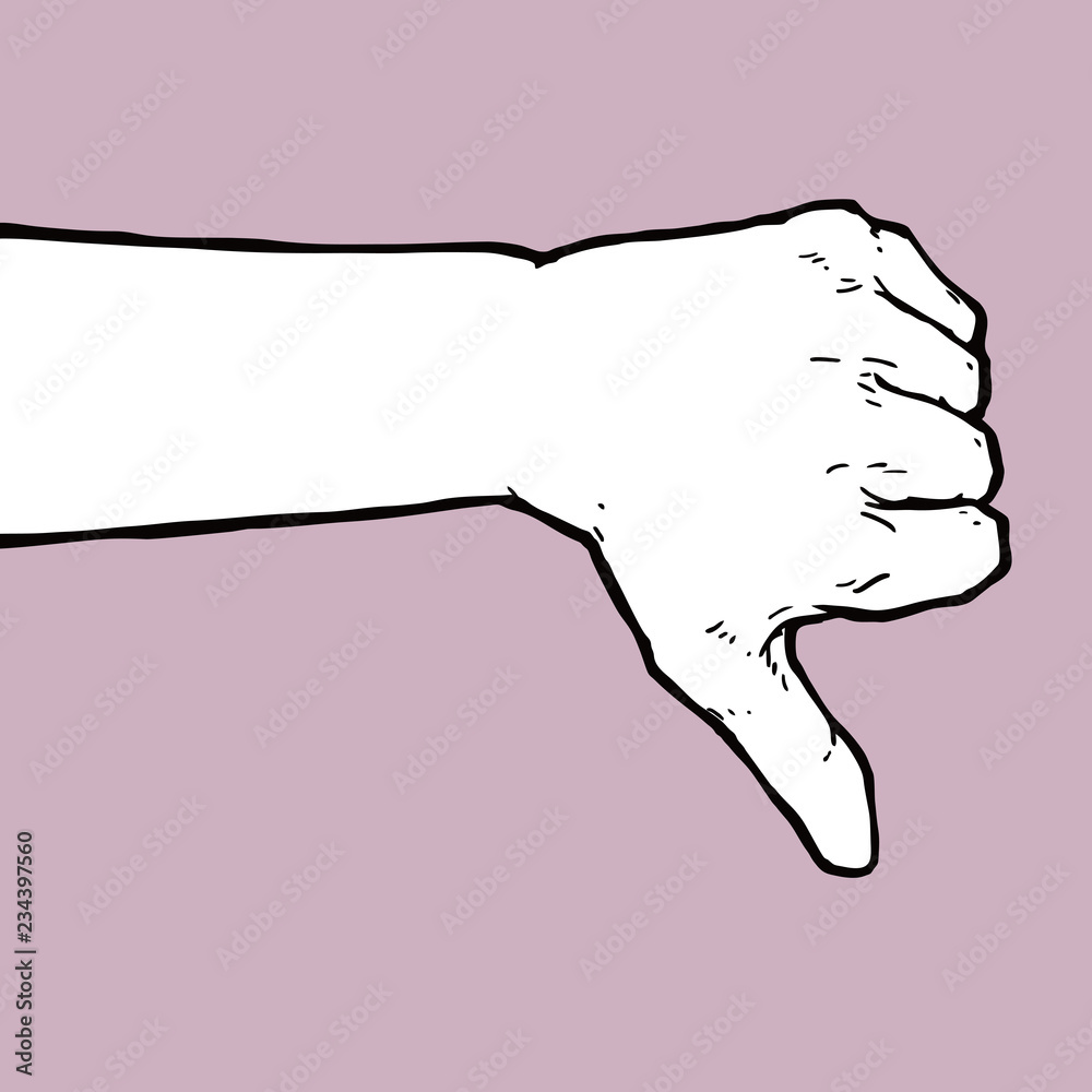 hand thumb down illustration vector hand thumb down illustration vector