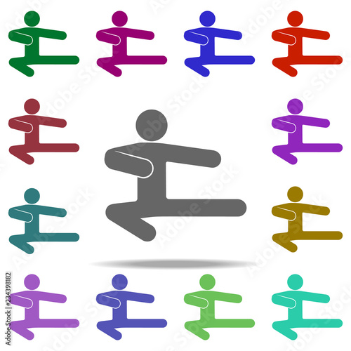 jab icon. Elements of Sport in multi color style icons. Simple icon for websites, web design, mobile app, info graphics