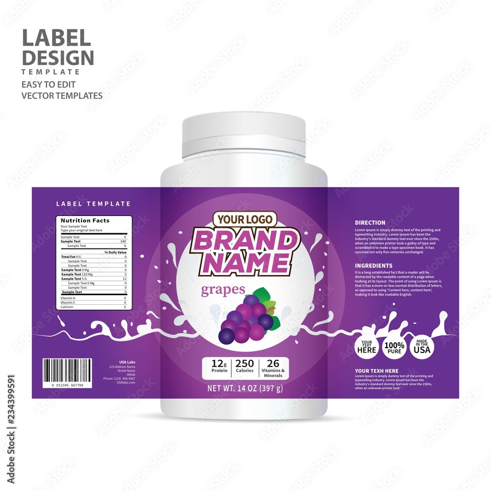Bottle Label Package Template Design Label Design Mock Up Design
