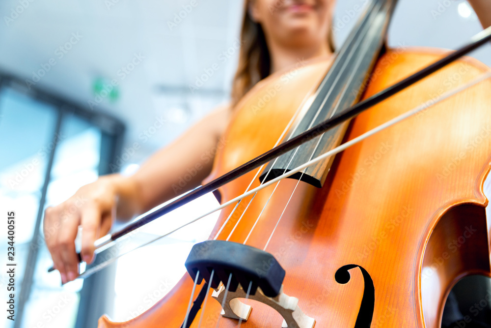 Woman playing cello Woman playing cello