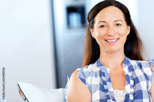 Beautiful woman smiling portrait