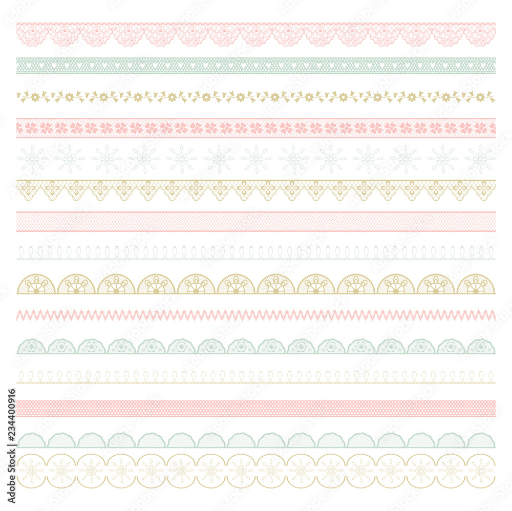 Lace Pattern. Lace Borders Collection. Lace Brushes in Ilustrator
