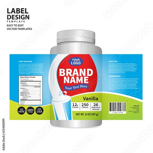 Bottle label, Package template design, Label design, mock up design label template