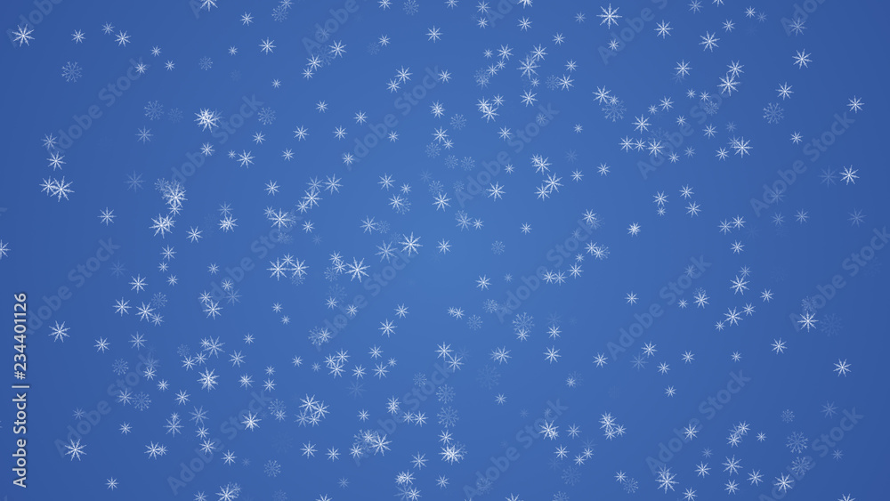 Obraz premium Christmas snow storm background blue