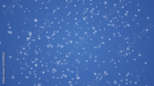 Christmas snow storm background blue