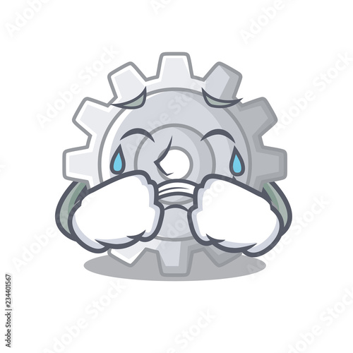 Crying gear settings mechanism on mascot shape