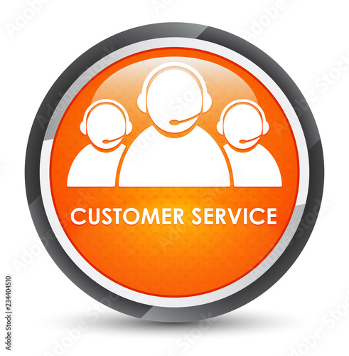 Customer service (team icon) galaxy orange round button