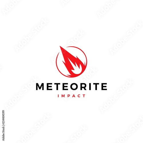 impact meteor logo vector icon illustration