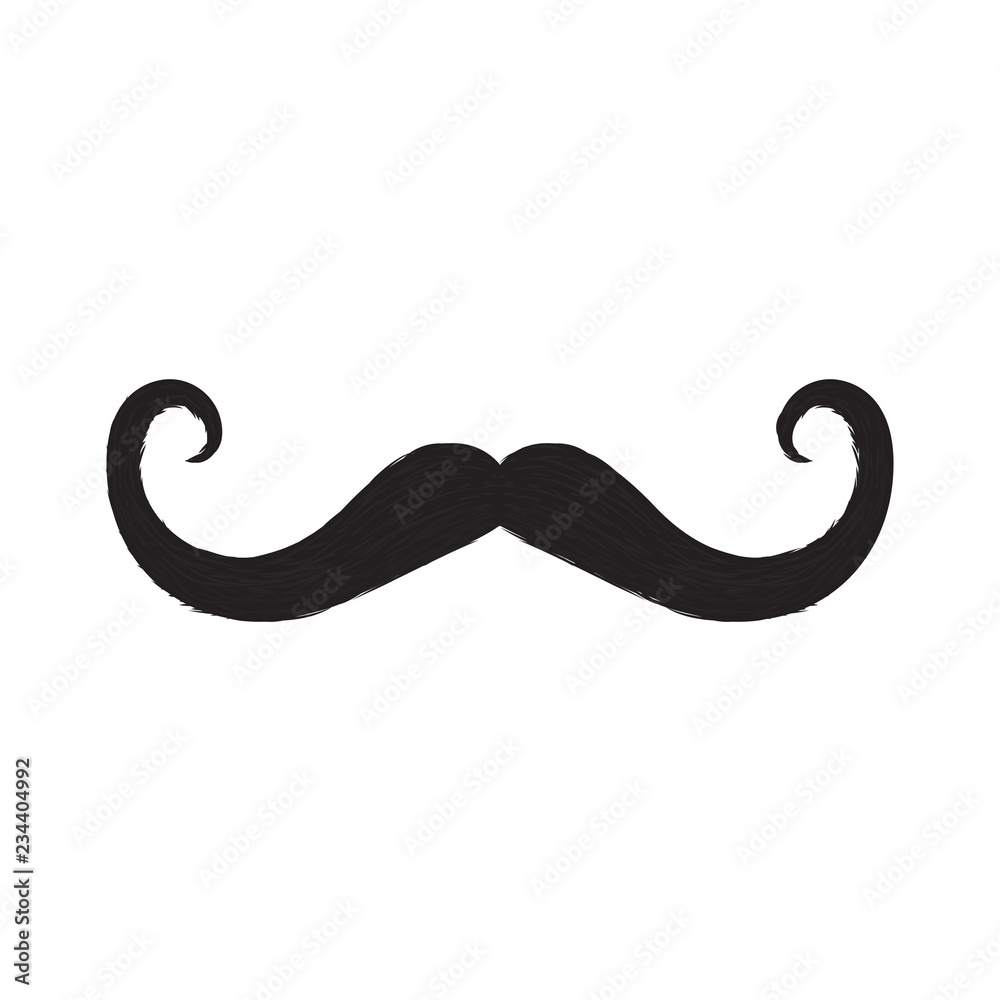 Abstract cute mustache