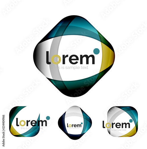Set of geometric shape convergence logo design templates Free Download Set of geometric shape convergence logo design templates - GFXLoad