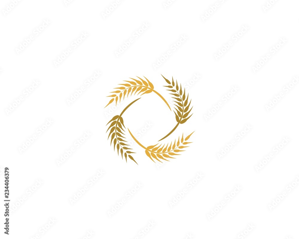 Wheat logo icon illustration Wheat logo icon illustration