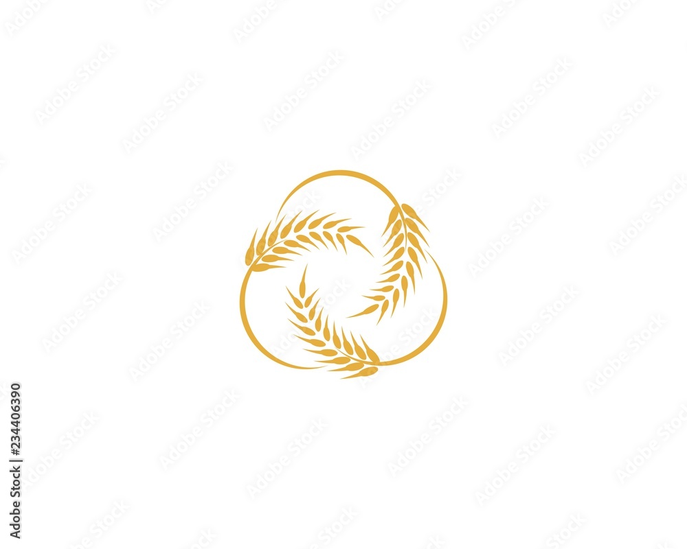 Wheat logo icon illustration Wheat logo icon illustration