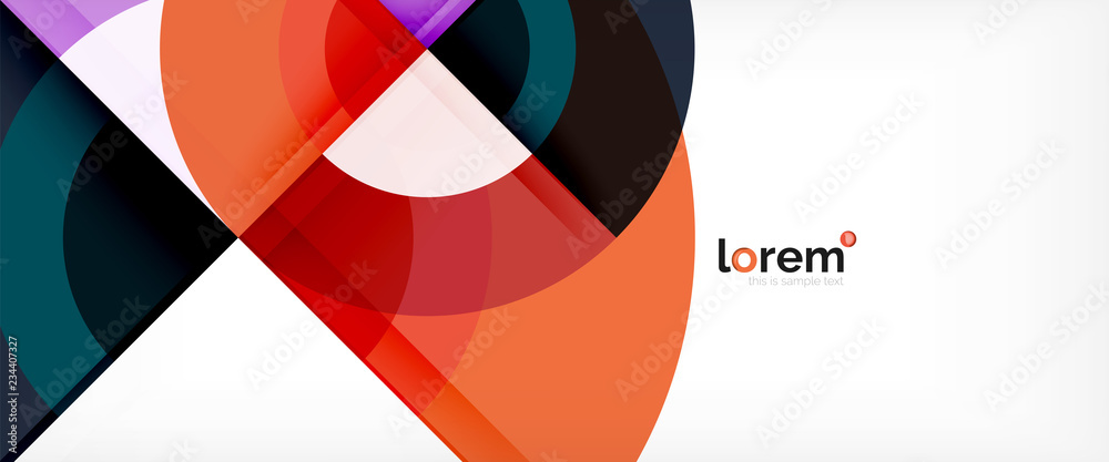 Multicolored round shapes abstract background