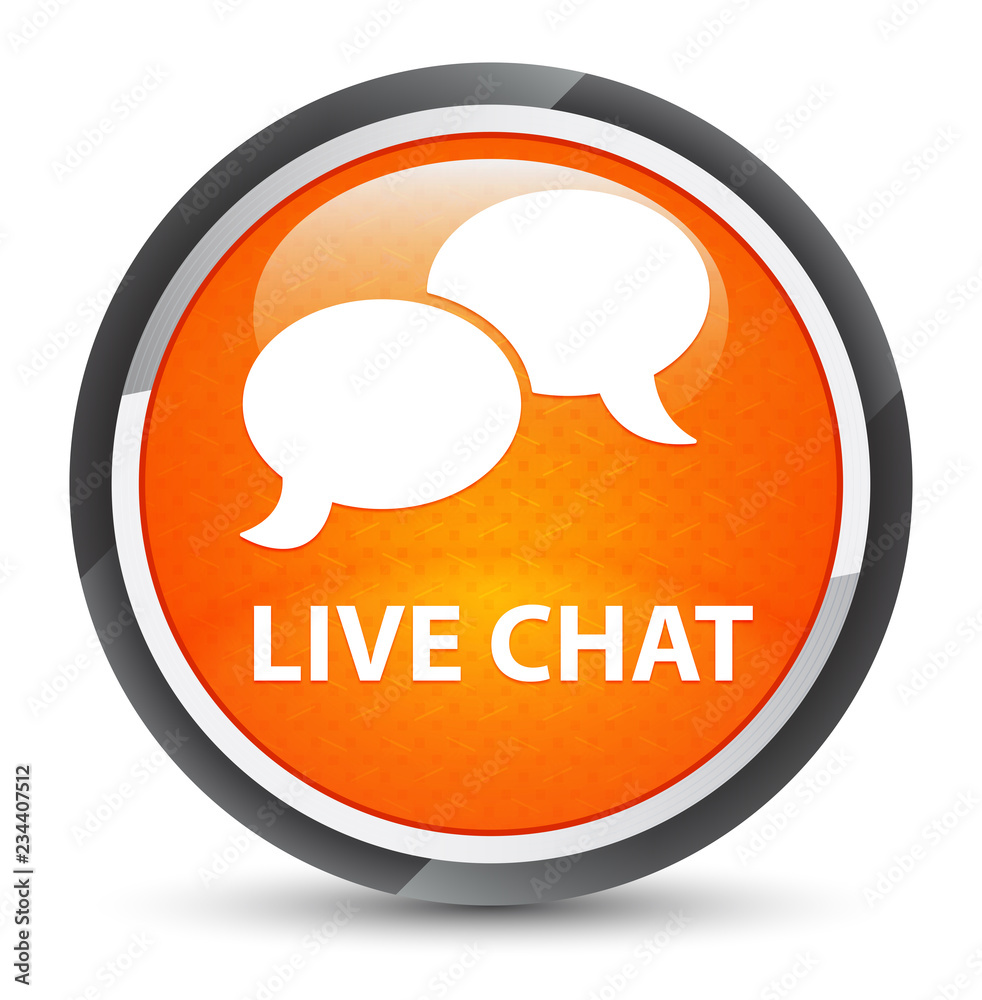 Live chat galaxy orange round button Live chat galaxy orange round button