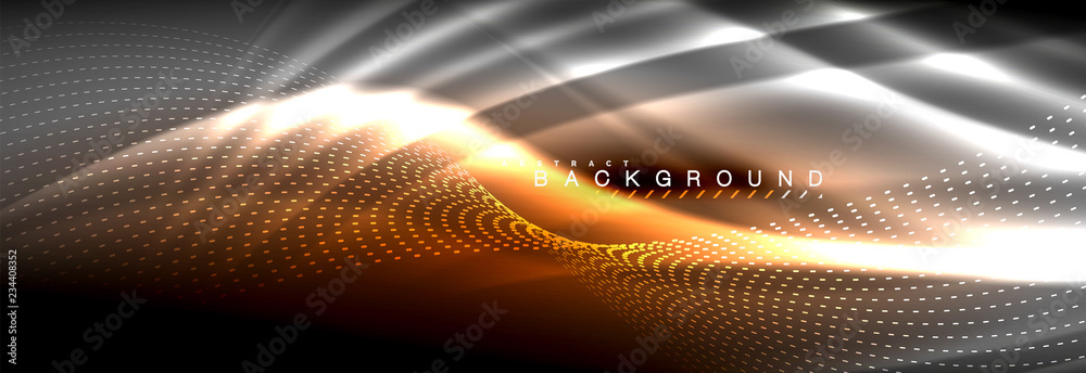 Liquid neon flowing waves, glowing light lines background Liquid neon flowing waves, glowing light lines background
