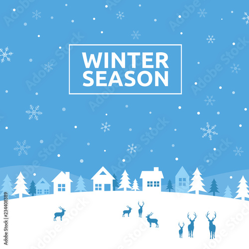 Winter Season, Wintertime Design Background, Vector Illustration © Graphiqa-Stock