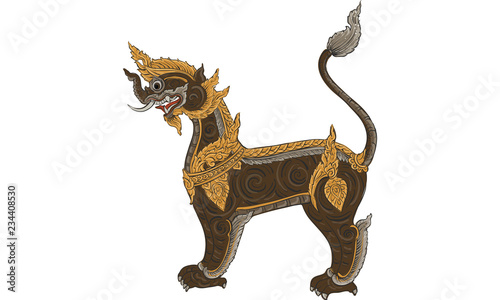 Thai tradition painting,Thai tattoo, vector
